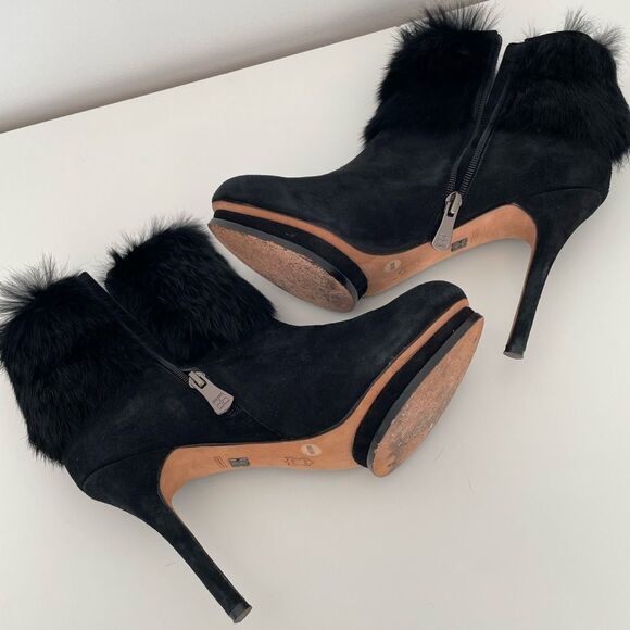 BCBGMAXAZRIA Black Suede Booties - Picture 3 of 8